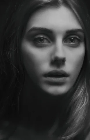 monochrome girl