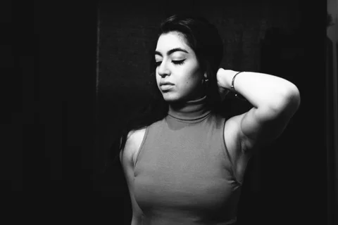 female monochrome