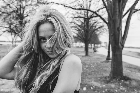female monochrome