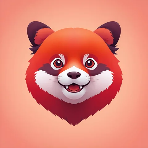 Cute Red Panda Face Illustration - Free Download - AI Scribbles