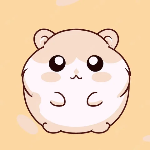 Cute Hamster Illustration - Vector Drawing