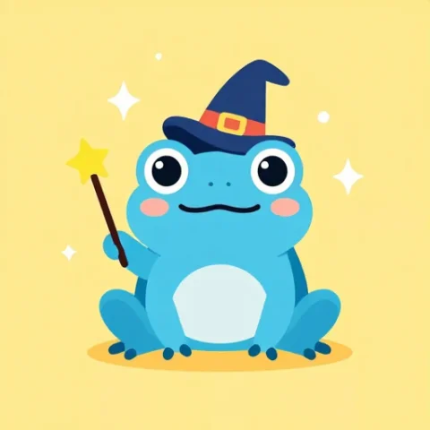 blue wizard frog