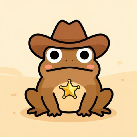 cowboy sheriff frog