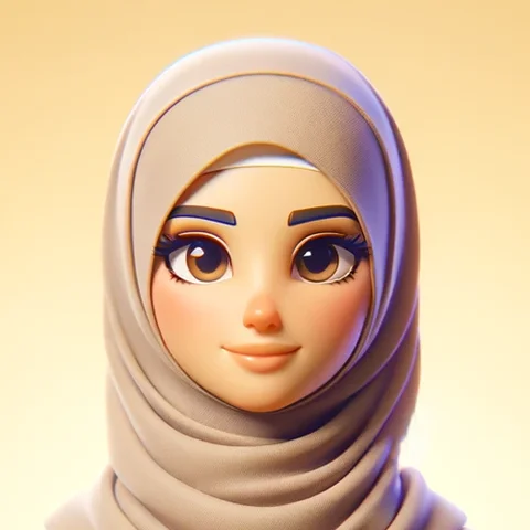 3D character woman, hijab