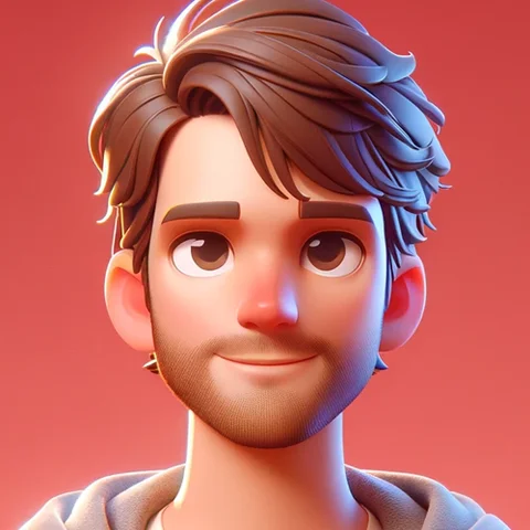 3D character man, red hair