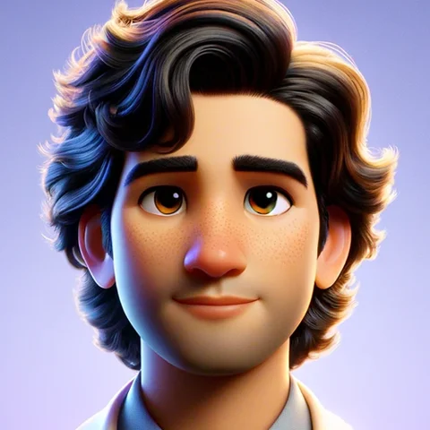 3D character young man