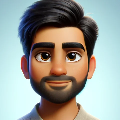 3D character man, beard