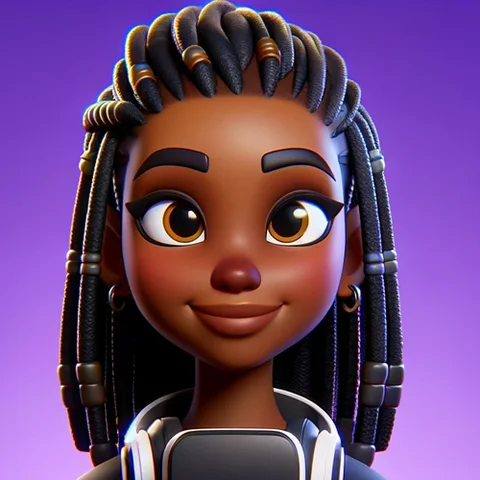 3D character Black woman