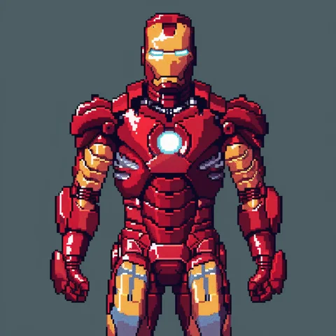 Pixel armored hero