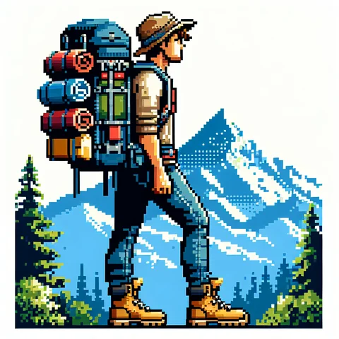 Pixel backpacker