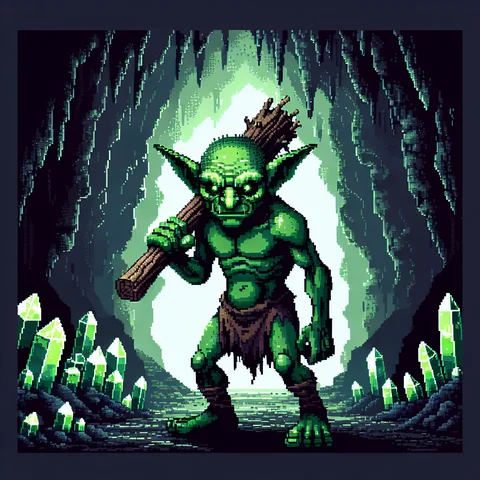 Emerald cave goblin