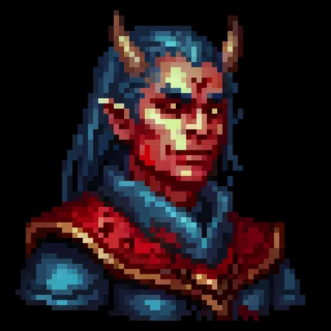 Fantasy pixel character portrait 100