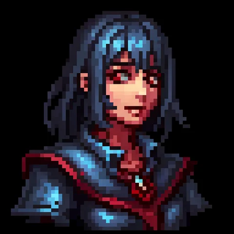 Fantasy pixel character portrait 103
