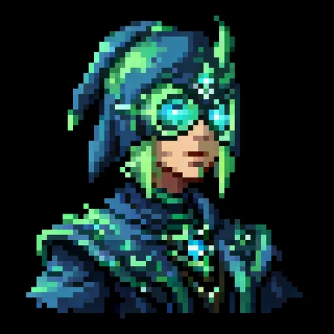 Fantasy pixel character portrait 121
