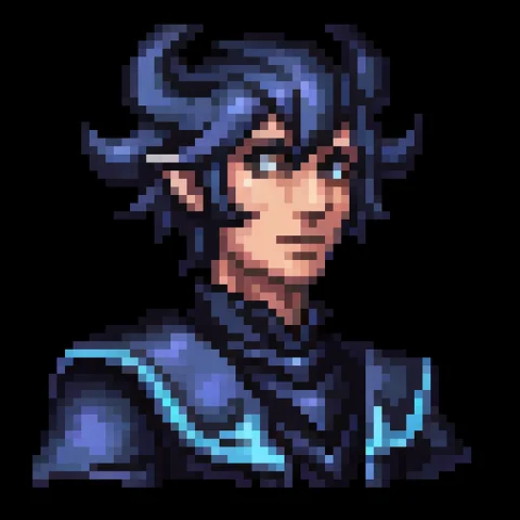 Fantasy pixel character portrait 124