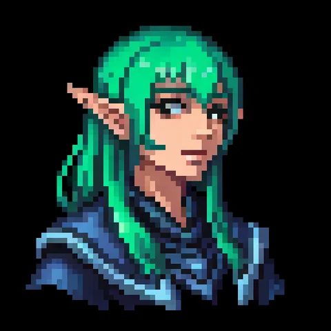 Fantasy pixel character portrait 128