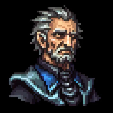 Fantasy pixel character portrait 136