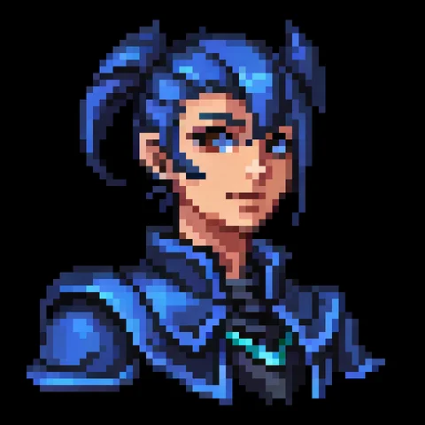 Fantasy pixel character portrait 148