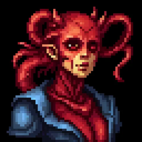 Fantasy pixel character portrait 155
