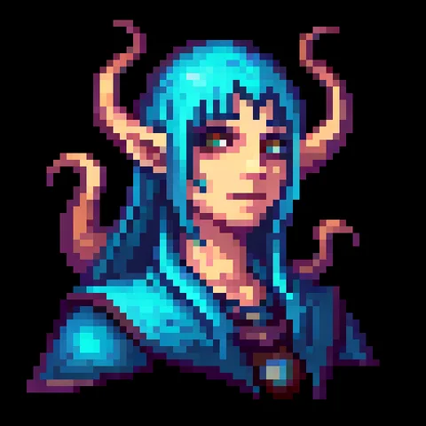 Fantasy pixel character portrait 46