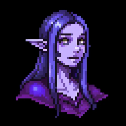 Fantasy pixel character portrait 194