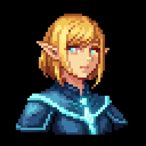 Fantasy pixel character portrait 248
