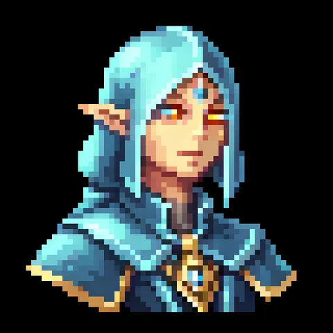 Fantasy pixel character portrait 253