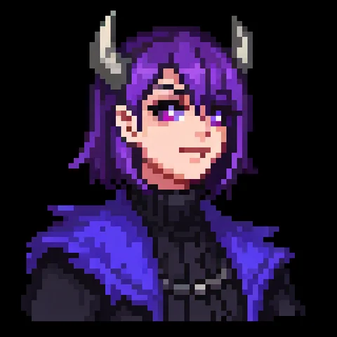 Fantasy pixel character portrait 279