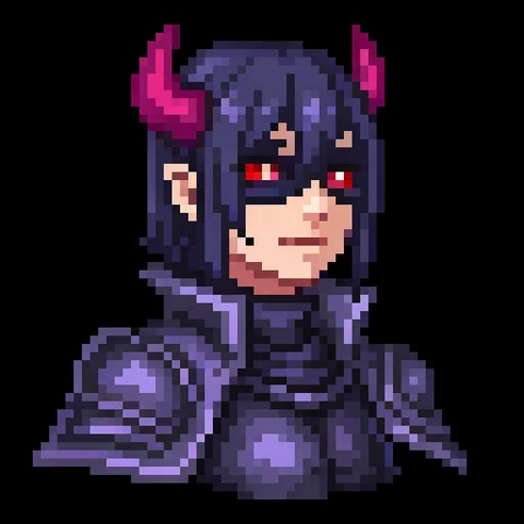 Fantasy pixel character portrait 304