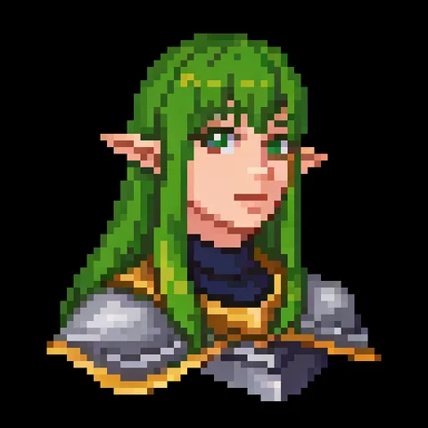 Fantasy pixel character portrait 318