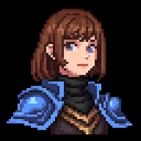Fantasy pixel character portrait 346