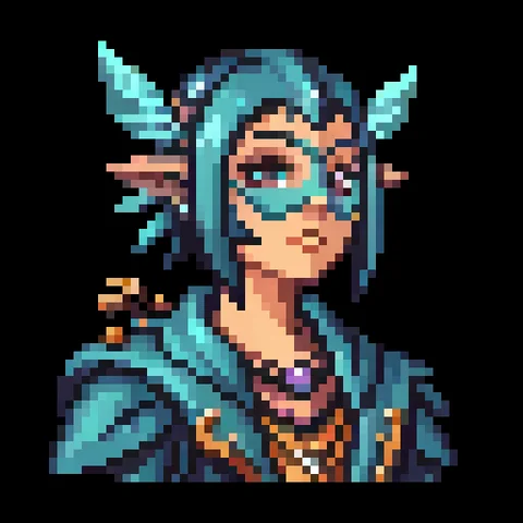 Fantasy pixel character portrait 355
