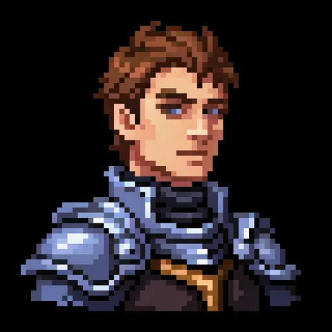 Fantasy pixel character portrait 358