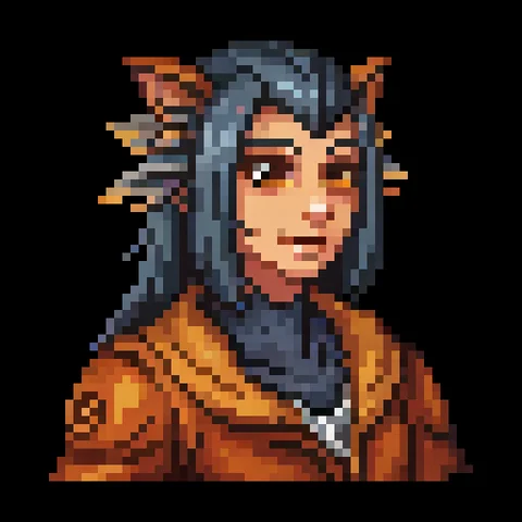 Fantasy pixel character portrait 359