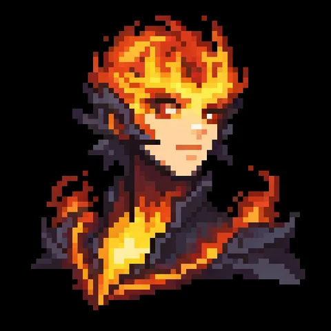 Fantasy pixel character portrait 386