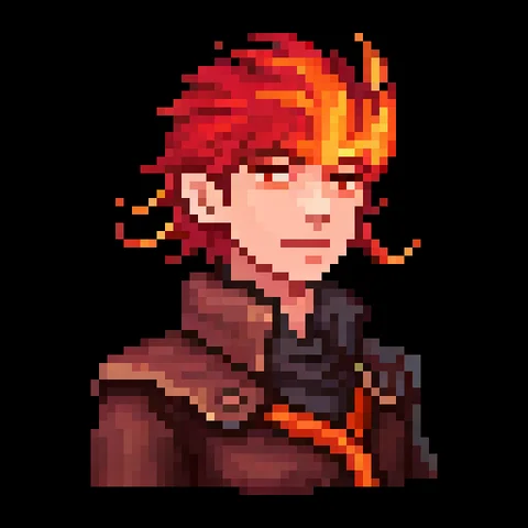 Fantasy pixel character portrait 426