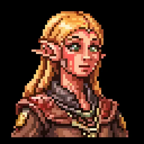 Fantasy pixel character portrait 432