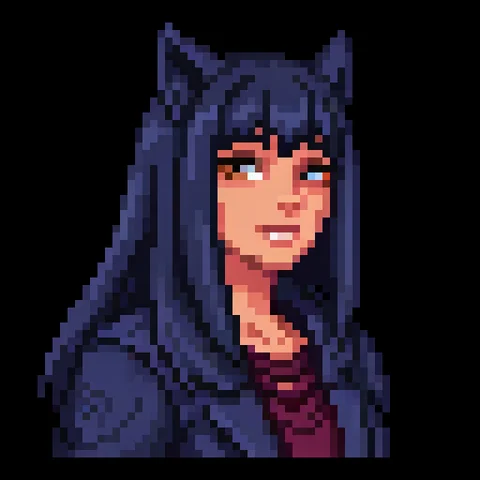 Fantasy pixel character portrait 443