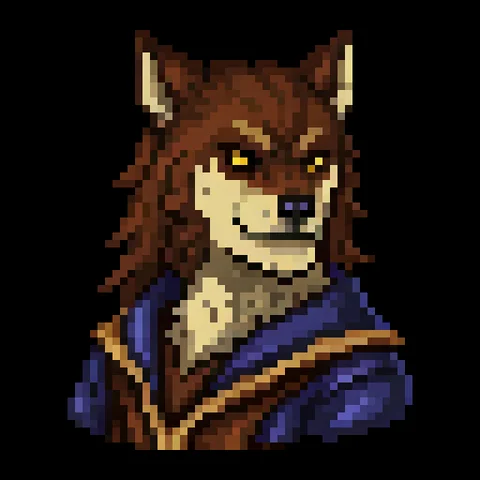 Fantasy pixel character portrait 451