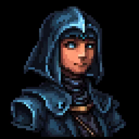 Fantasy pixel character portrait 456