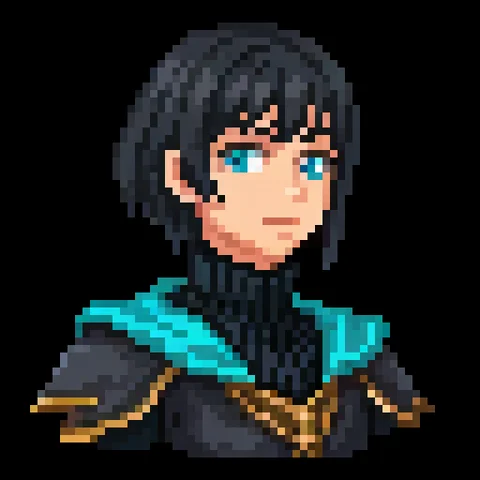 Fantasy pixel character portrait 477