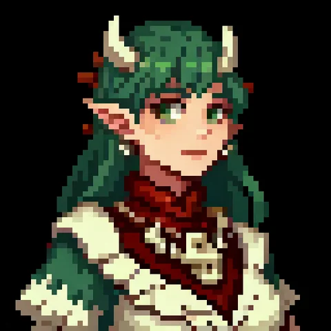 Fantasy pixel character portrait 68