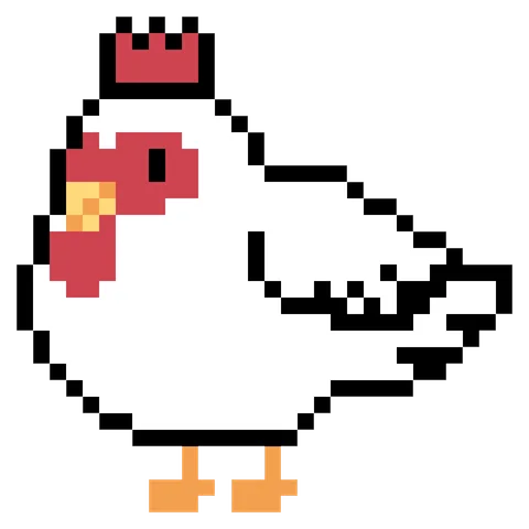 White pixel chicken