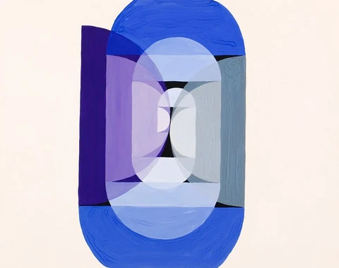Blue Gray Violet Wheel (from series, the Mathematical Basis of the Arts), (ca. 1934) painting in high resolution by Joseph Schillinger. Original from The Smithsonian Institution. Digitally enhanced by rawpixel.