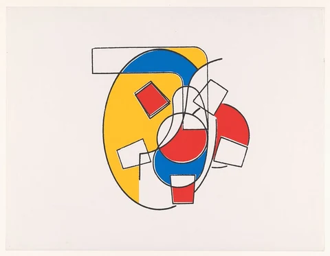 Compositie met ovaal en rechthoeken (in or before 2009) by anonymous