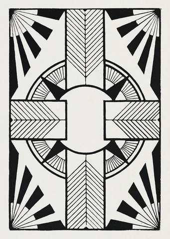 Ornament with circle and cross (Ornament met cirkel en kruis) (c.1905) print in high resolution by Samuel Jessurun de Mesquita . Original from The Rijksmuseum. Digitally enhanced by rawpixel.