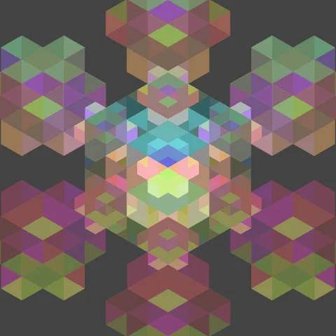 Colorful isometric mosaic