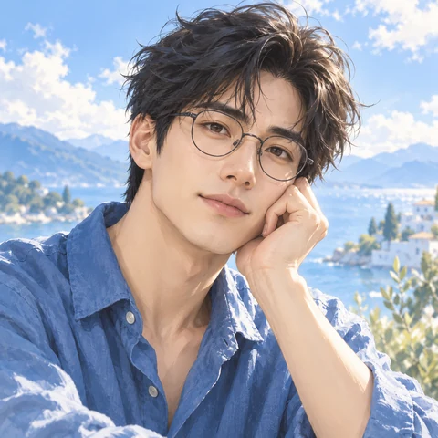 Glasses under a Blue Sky