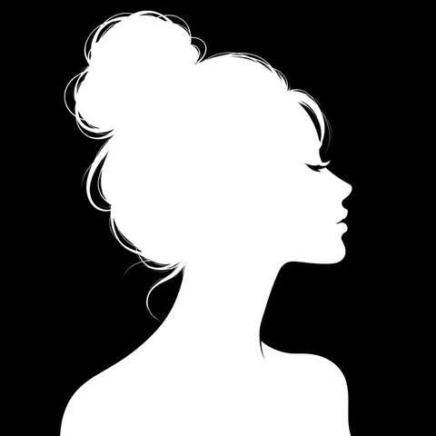 White Bun Silhouette