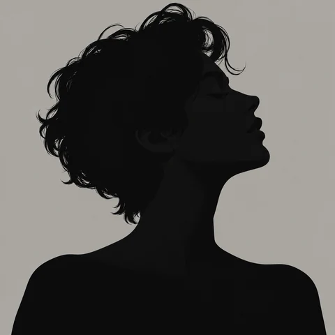 Curly Hair Silhouette